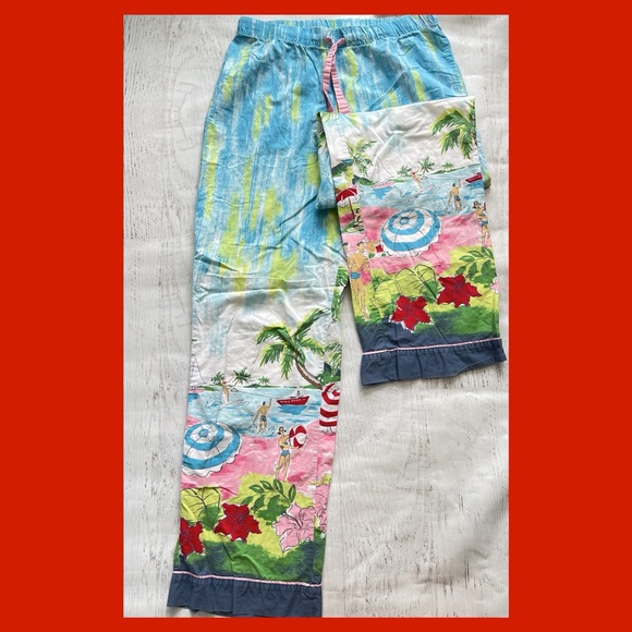 Nick & Nora Other - Limited edition rare Nick & Nora ombre beach scene pajama pants Sz S